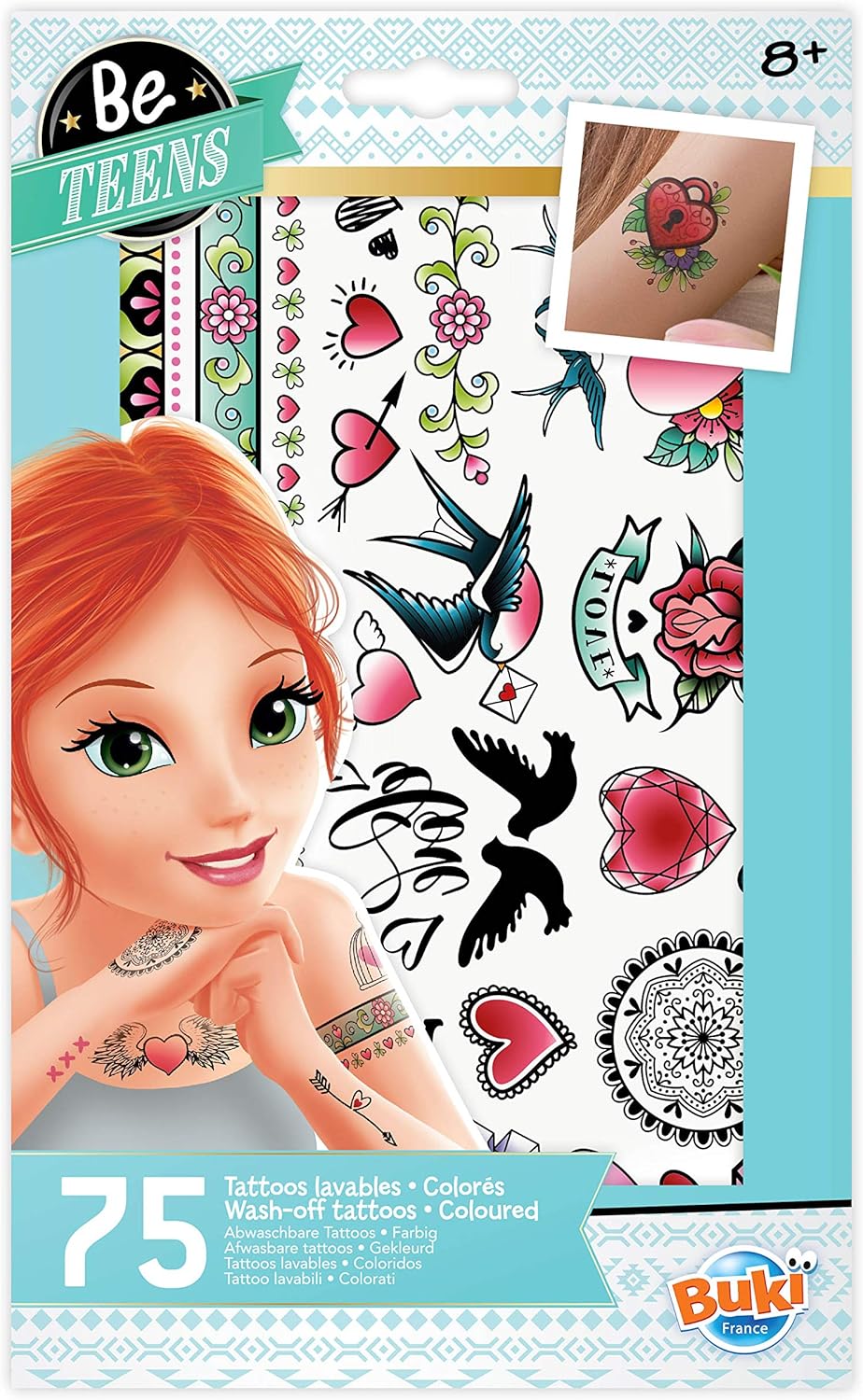 BUKI France TA003 75 Washable Tattoos Coloured