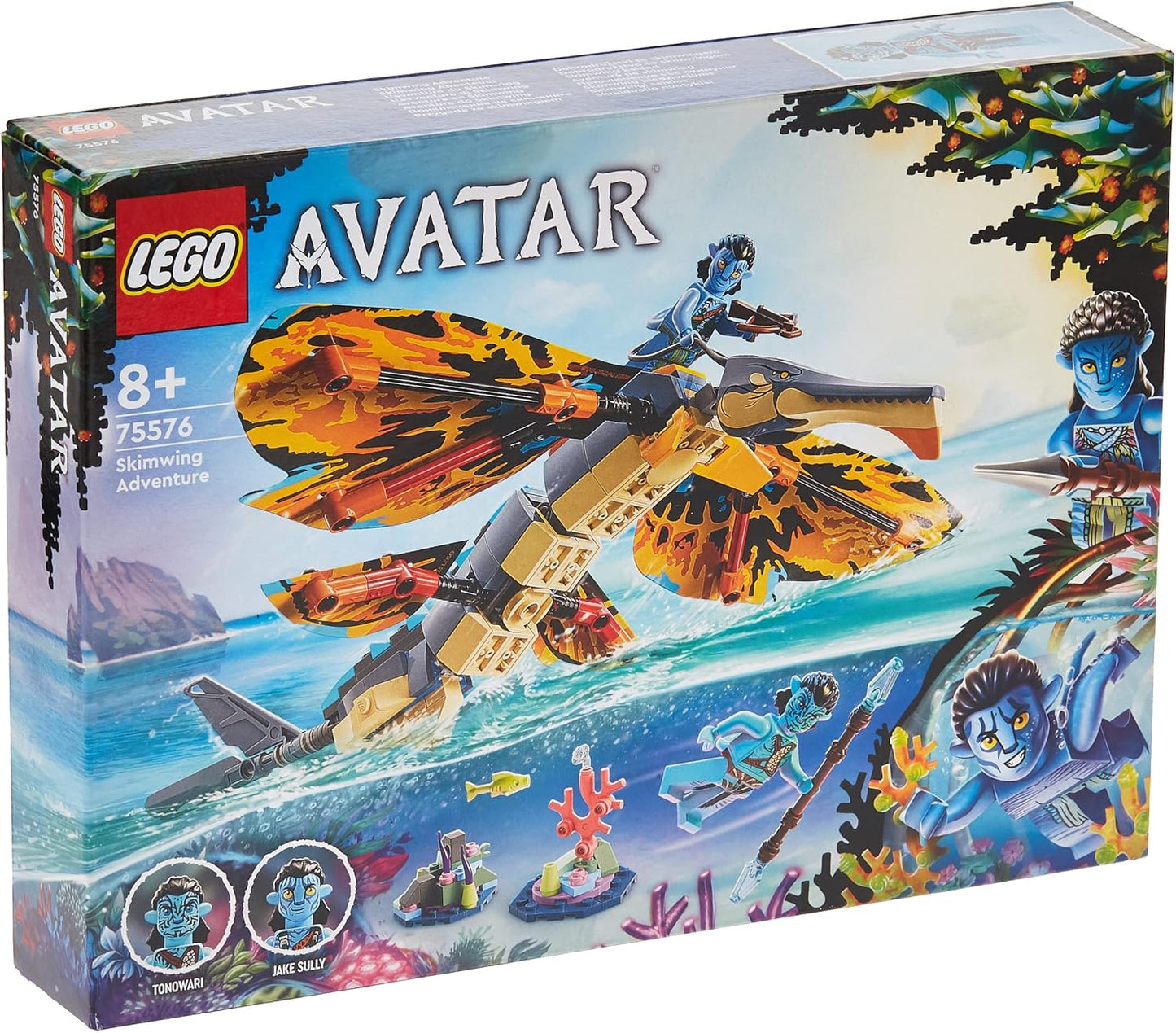 LEGO Avatar Skimwing Adventure, 2022 Movie Set Collectible with Animal Figures for Boys & Girls, Pandora Coral Reef, Tonowari and Jake Sully Mini Figures 75576