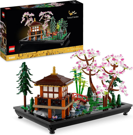 LEGO Icons Garden of Silence, Botanical Zen Garden Set for Adults with Lotus Flowers, Customizable Desk Decoration, Inspired by Japan, Mindful Gift for Women and Men 10315