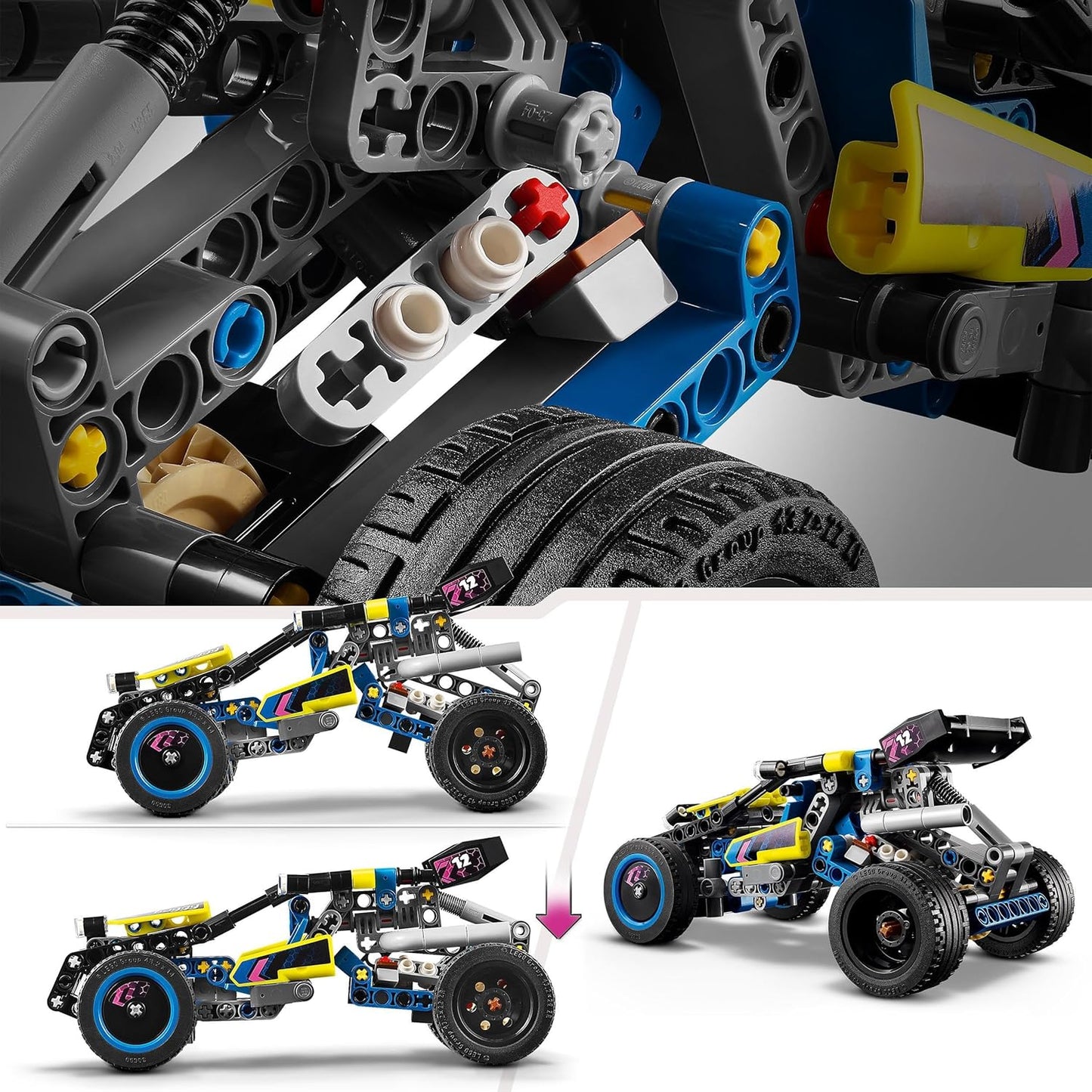 LEGO Technic Offroad Racing Buggy, Car Toy for Kids, Buggy Racing Car Building Kit, Gift for 8 Year Old Boys and Girls, Rally Car Model 42164