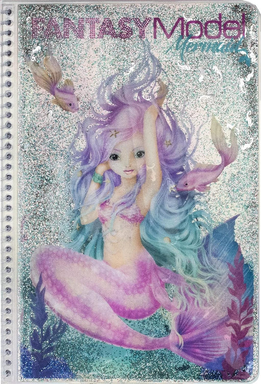 Depesche TOPModel Fantasy 10472 Mermaid Colouring Book 80 Pages Including Sticker Approx. 17 x 23.5 x 1.5 cm