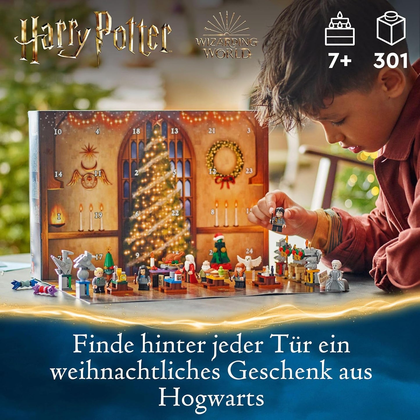 LEGO Harry Potter Advent Calendar 2024, Hogwarts Fantasy Toys for Children, Adventure Playset with 7 Mini Figures and 16 Mini Models, Pre-Christmas Gift for Girls and Boys 76438