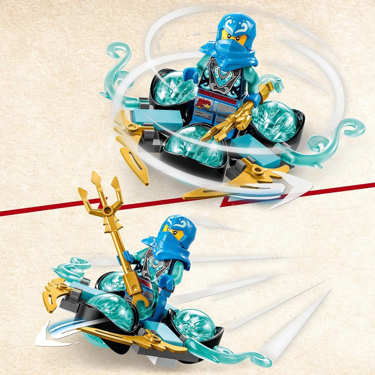 LEGO 71778 Ninjago Nyas Dragon Power Power Spinjitzu Drift Toy, Spinner with Art Pieces, NYA Mini Figure for Collecting, Small Gift for Children from 6 Years