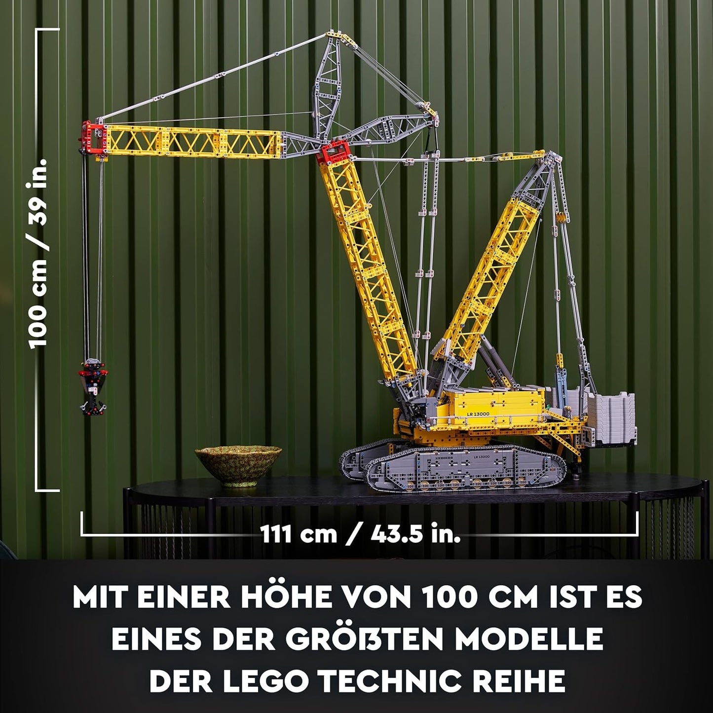 LEGO Technic Liebherr LR 13000 Crawler Crane Set, Build the Ultimate Remote Controlled Construction Vehicle Model with Control+ App, Crane with Winch System and Rocker Boom, Large Model Kit for Adults