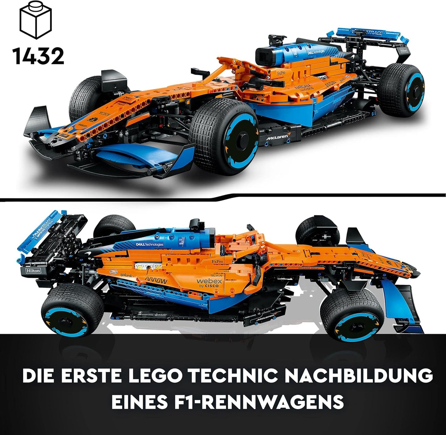 LEGO 42141 Technic 2022 McLaren Formula 1 Racing Car, Gift Idea for Adults, Men, Women, Him, Husband, Model Set for Adults