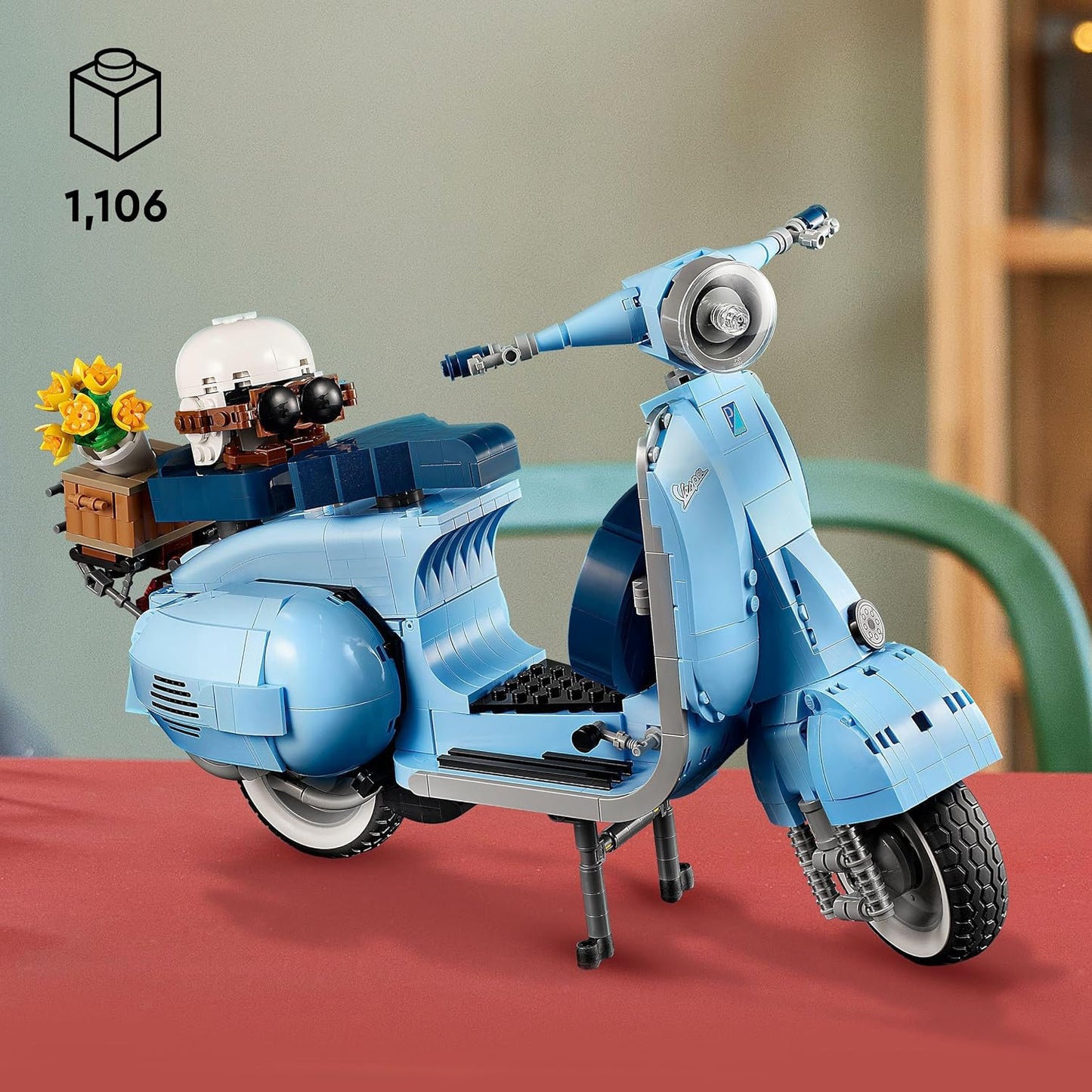 LEGO 10298 Vespa 125 Model Kit, Vintage Scooter from Italy, Set for Adults to Build and Display