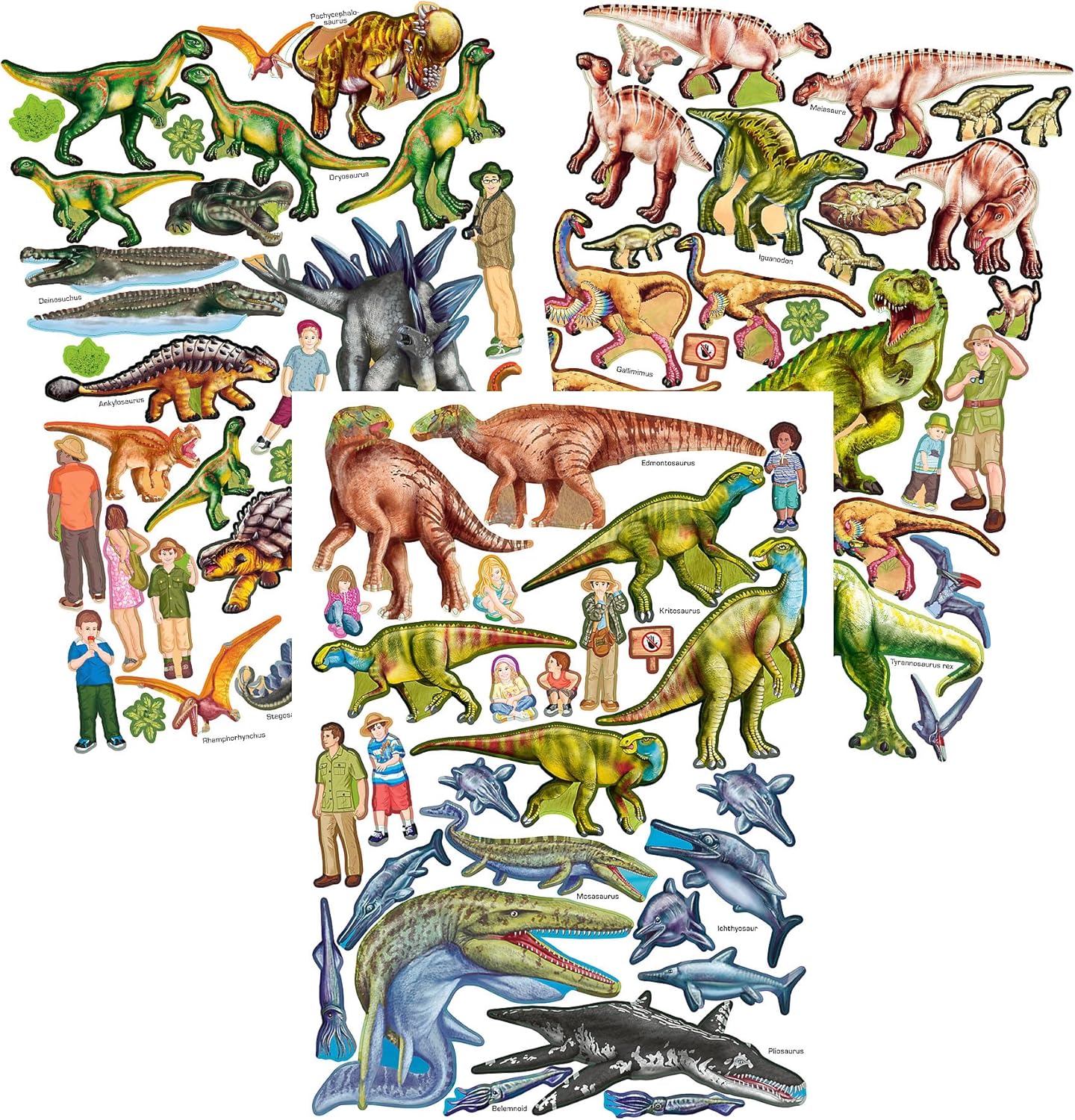 Depesche 12752 Sticker Album "Create Your Dino Zoo", Sticker Book with Cool Dinosaur Motifs and 191 Stickers, Approx. 22 x 30 x 0.5 cm, Small