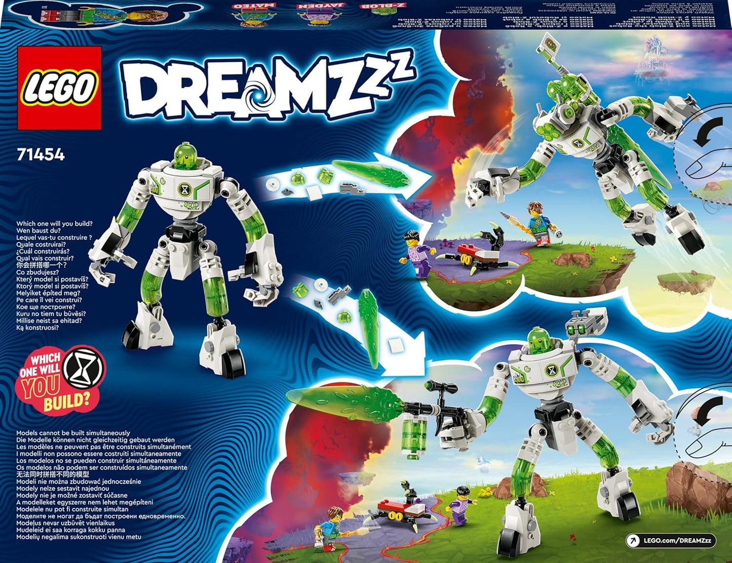 LEGO DREAMZzz 2-in-1 Mateo and Robot Z-Blob, Creative Adventure Toy Set with Robot Figure, Jayden and Mateo Mini Figures, Based on the TV Show, Toy for Children from 7 Years 71454