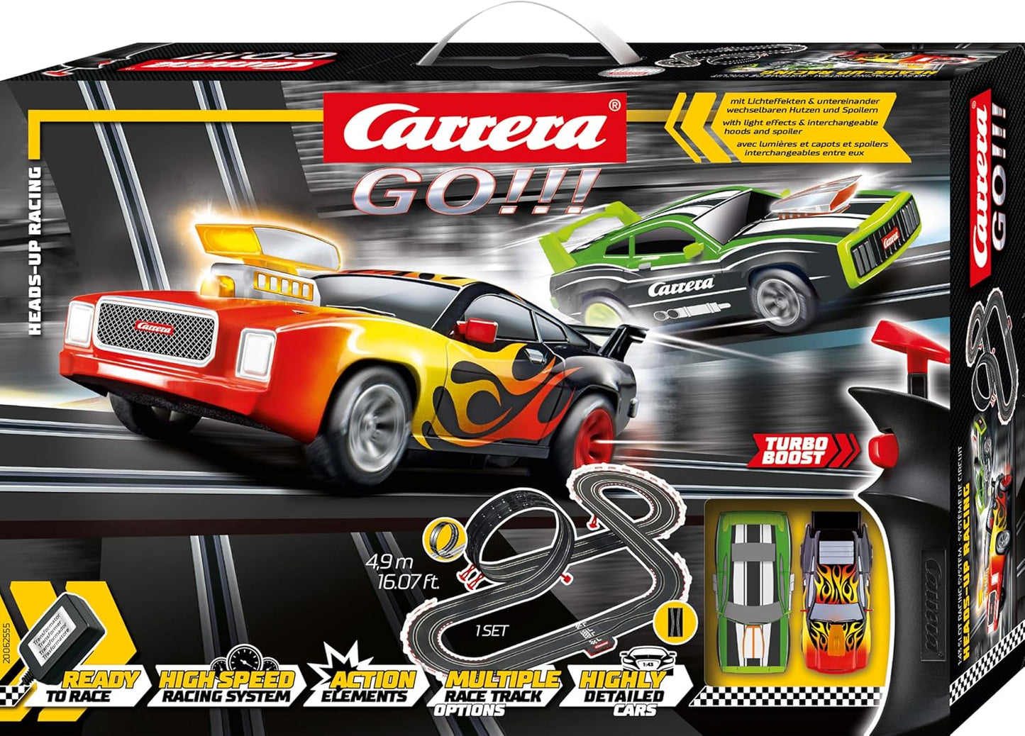 Carrera - 20062555 - Carrera GO!!! Heads-Up Racing Race Track Set I Racetracks and Licensed Slot Cars | Up to 2 Players | For Boys and Girls from 6 Years and Adults