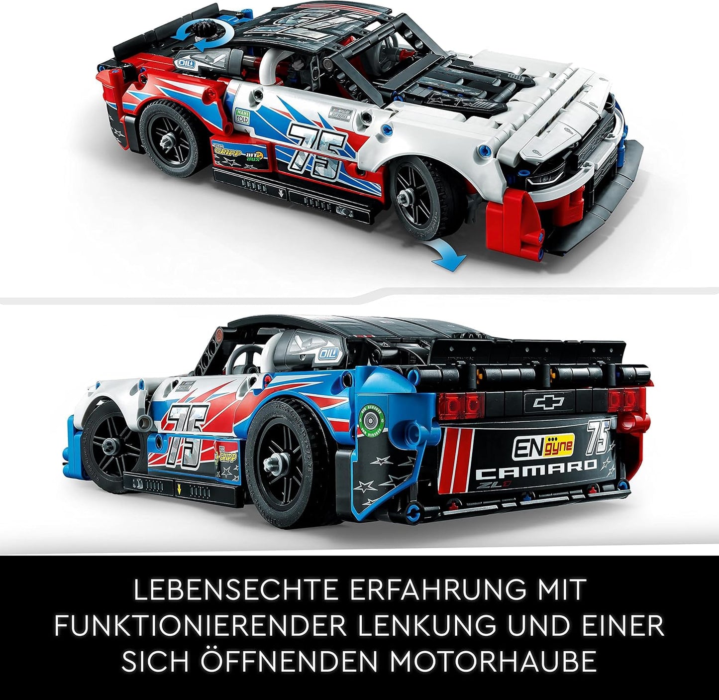 LEGO Technic NASCAR Next Gen Chevrolet Camaro ZL1 Model Car Kit, Racing Vehicle Toy, Collectible Motorsport Kit, Car Gift 42153