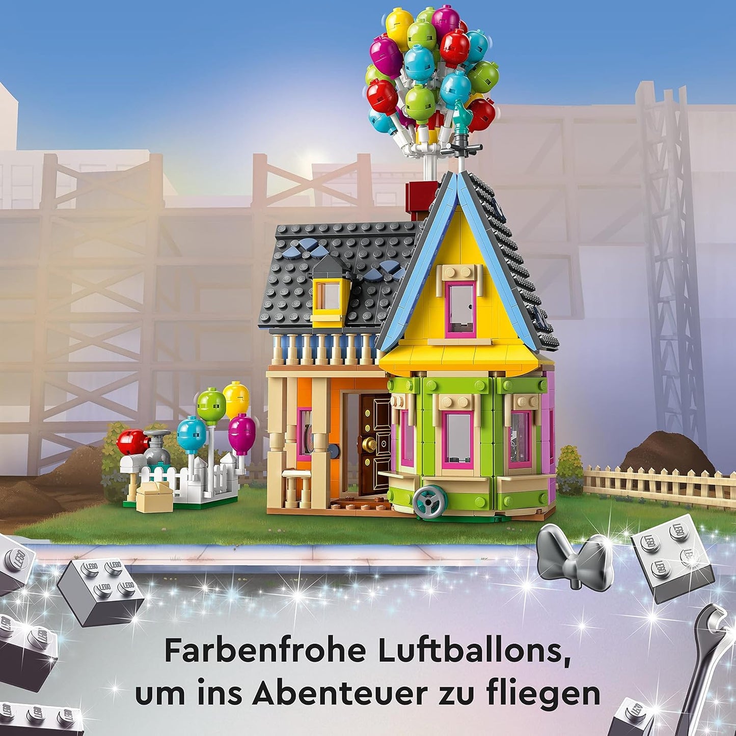 LEGO Disney and Pixar ‘Up’ House Buildable Toy with Balloons, Carl, Russell and Dug Figures, Collectible Model Set, Iconic Gift Idea for Kids, Girls and Boys 43217