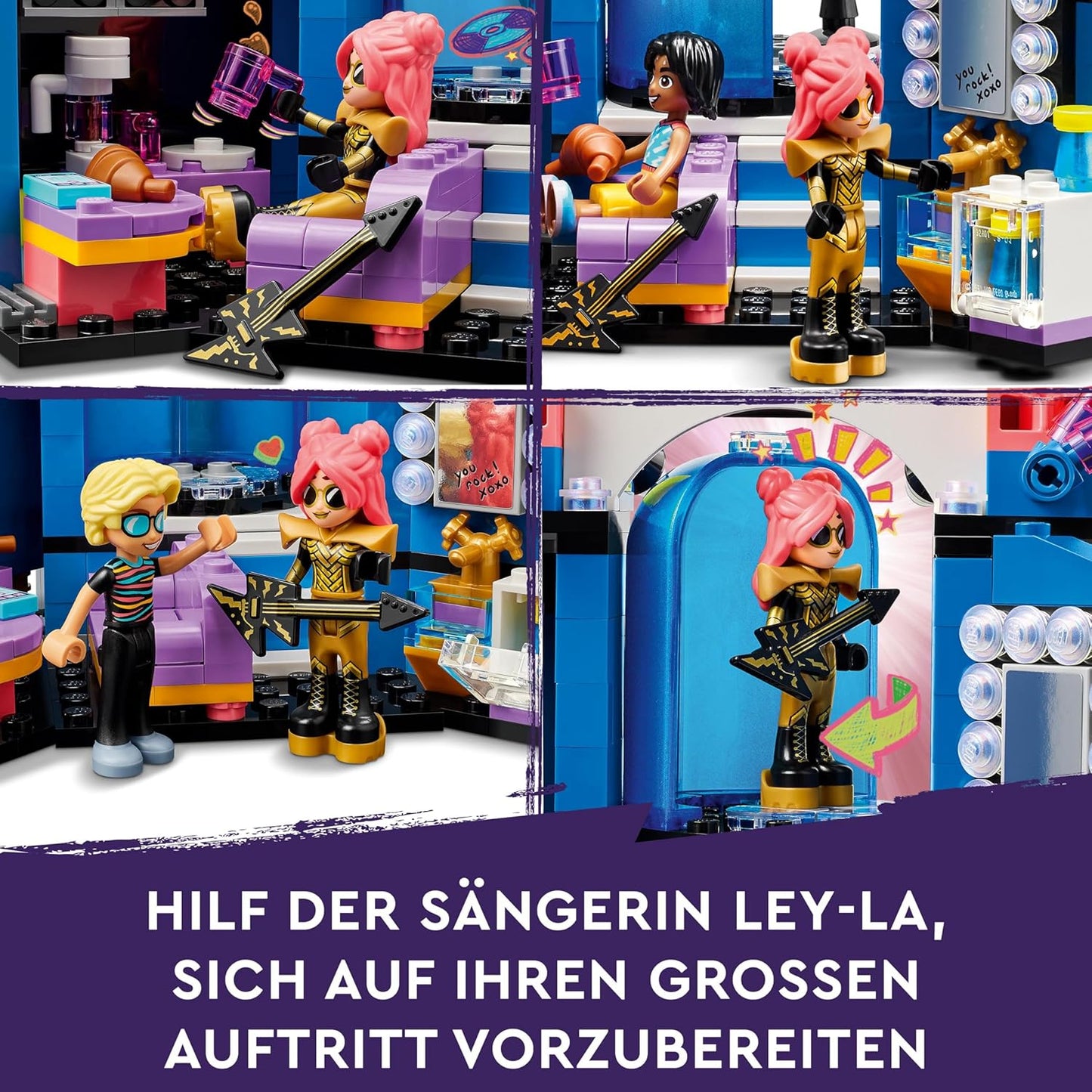 LEGO Friends Talent Show in Heartlake City Set, Music Toy for Children with 4 Figures Including Andrea, Stage and Instruments, Music Gift for Girls and Boys from 7 Years 42616