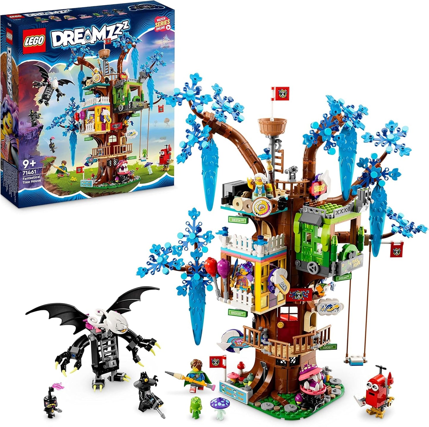 LEGO 71461 Dreamzzz Fantastic Tree House Set, Build 2 Different Versions, with Mrs. Castillo, Izzie, Mateo and the Night Hunter Minifigures, Imaginative Toy Based on the TV Show