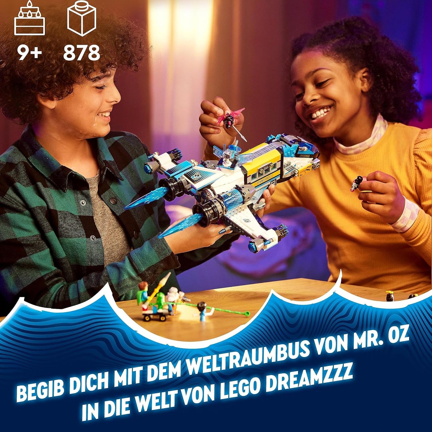 LEGO DREAMZzz 2-in-1 Mr. Oz Space Bus Dual Buildable Rocket Bus Toy with Mateo, Z-Blob and Logan, Creative Toy for Imaginative Play Based on TV Show for Kids 71460