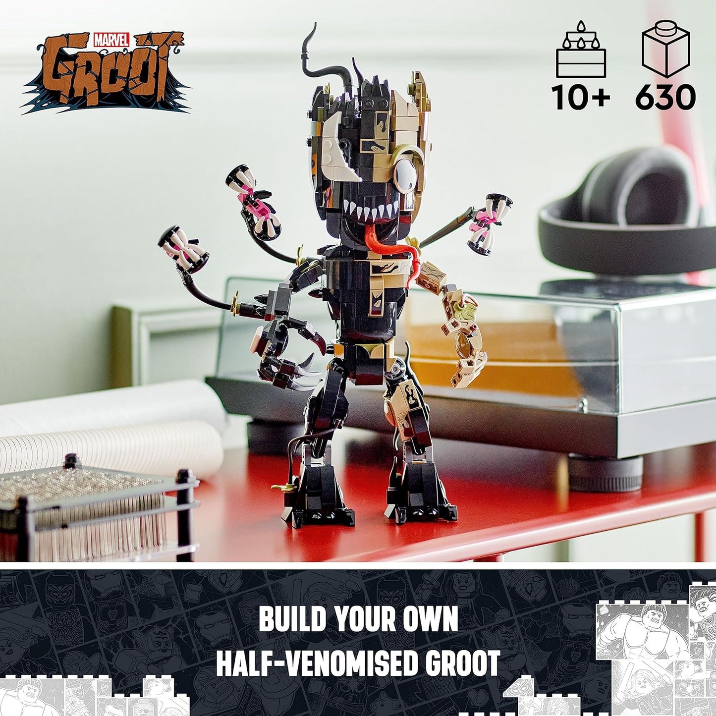 Lego 76249 Marvel Groot Figure, Noir, 630 Pieces