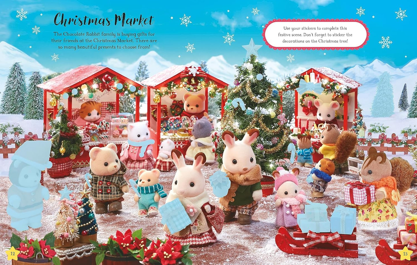 Sylvanian Families: Sticker Dress-Up Christmas Book: An official Sylvanian Families sticker book, with Christmas decorations, outfits and more!