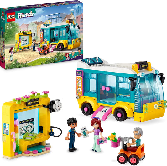 LEGO Friends Heartlake City Bus Toy, Mini Dolls & Bus Toy Set with Paisley, Friendship Gift for Children from 7 Years, Girls and Boys (Exclusive to Amazon) 41759