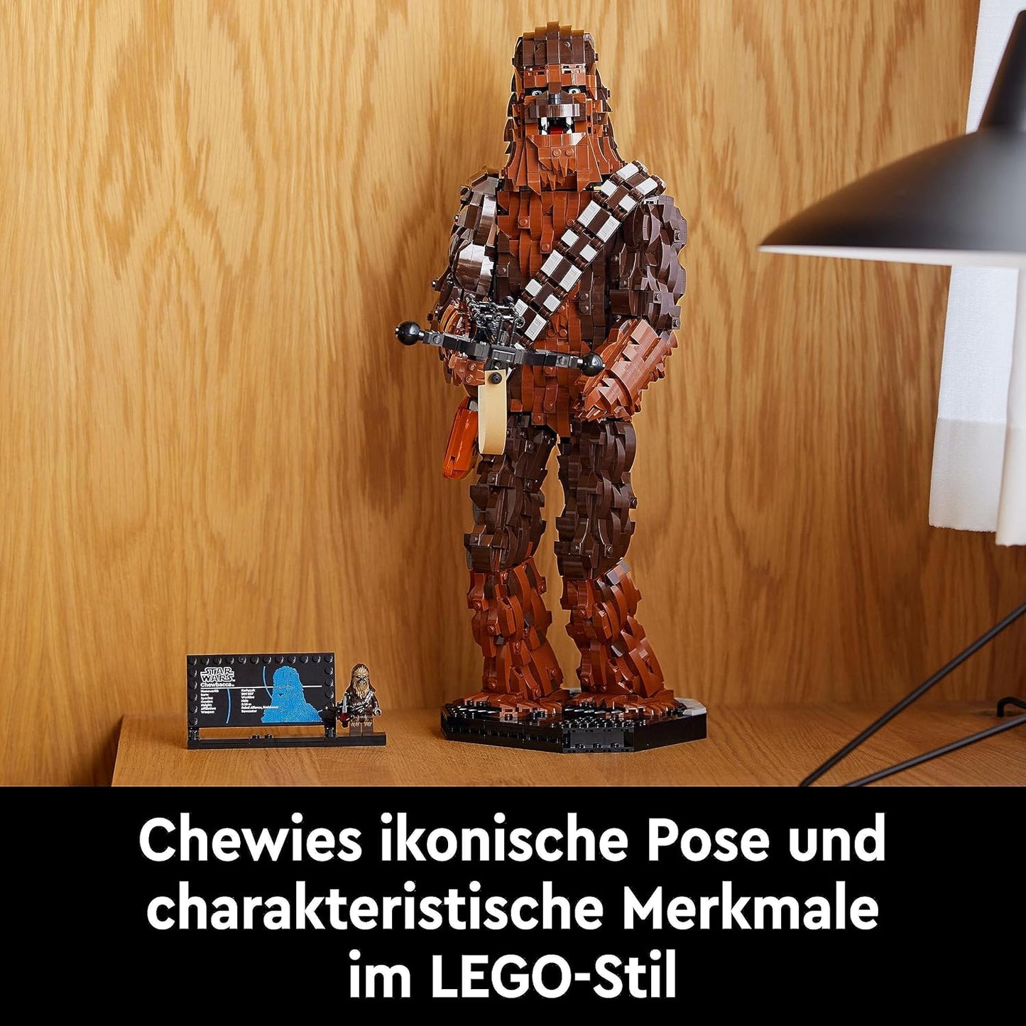 LEGO 75371 Star Wars Chewbacca Collectable Wookie Figure, Bow Tensioner, Mini Figure and Info Board, Return of the Jedi Knights, Model Kit for Adults, Creative Gift for Men and Women