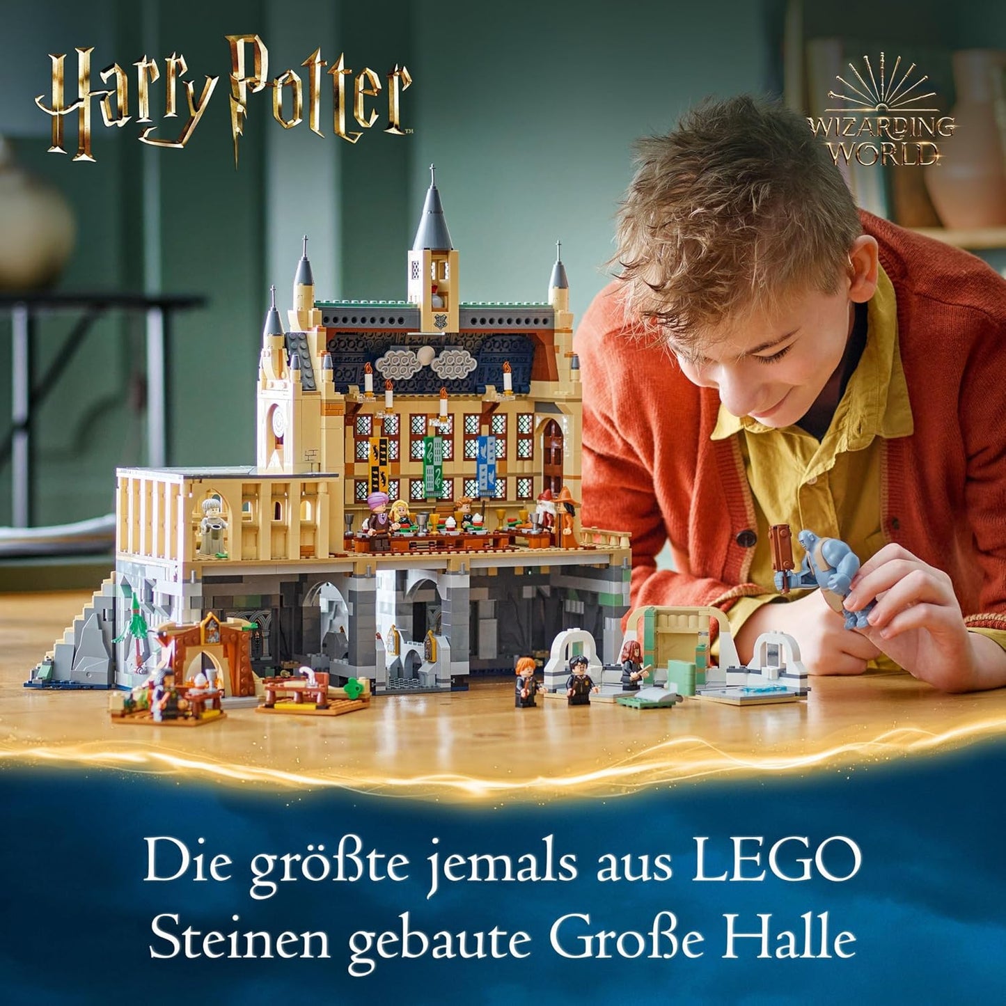 LEGO Harry Potter Hogwarts Castle: The Great Hall, Collectable Wizard Toy with 11 Mini Figures, Including Hermione Granger, Magic Gift for Boys and Girls 76435