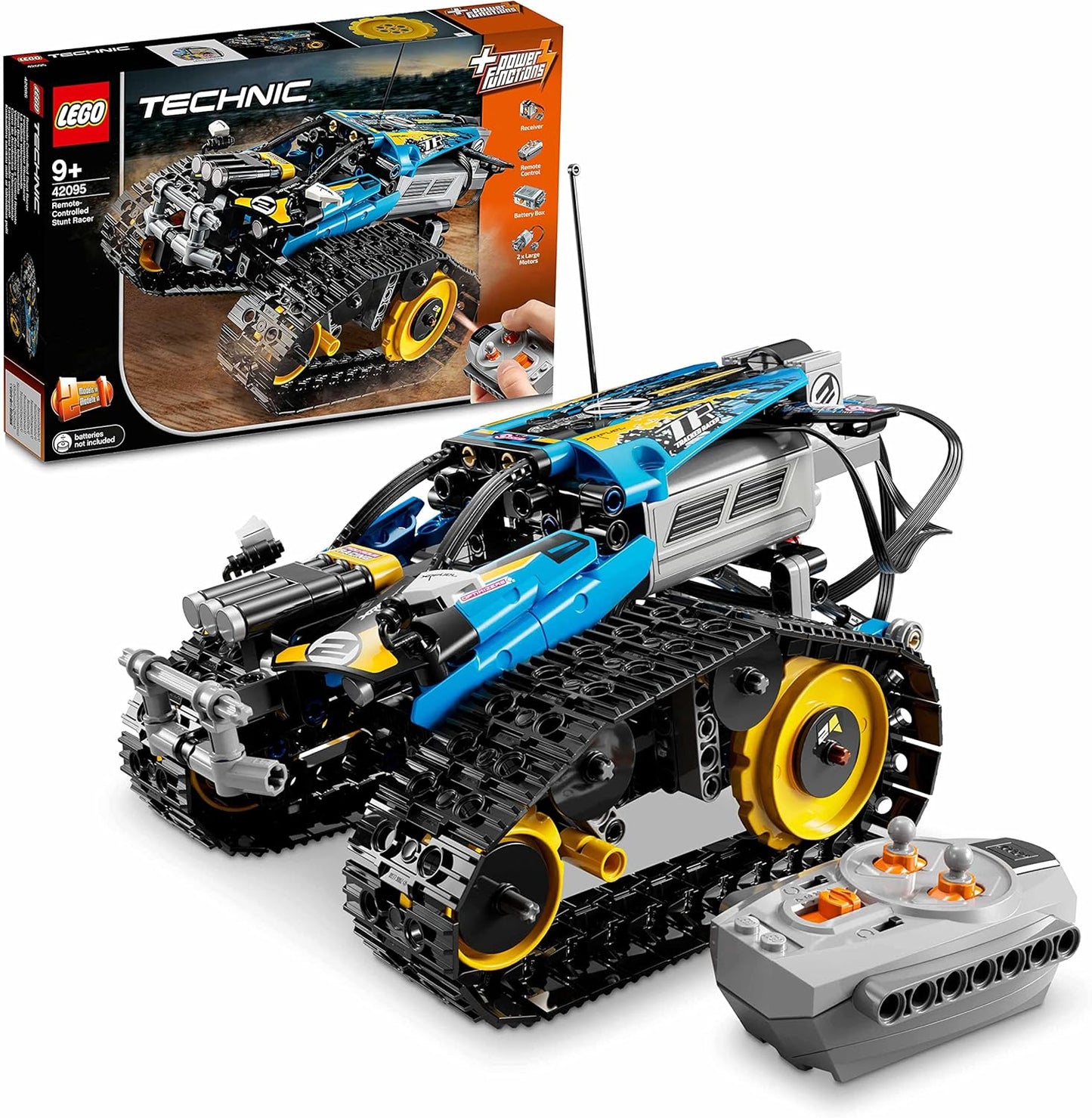 LEGO® Technic™ 42095 Remote-Controlled Stunt Racer Toy, Fully Motorised 2-in-1 Model Racer with Power Functions from the Race Car Collection