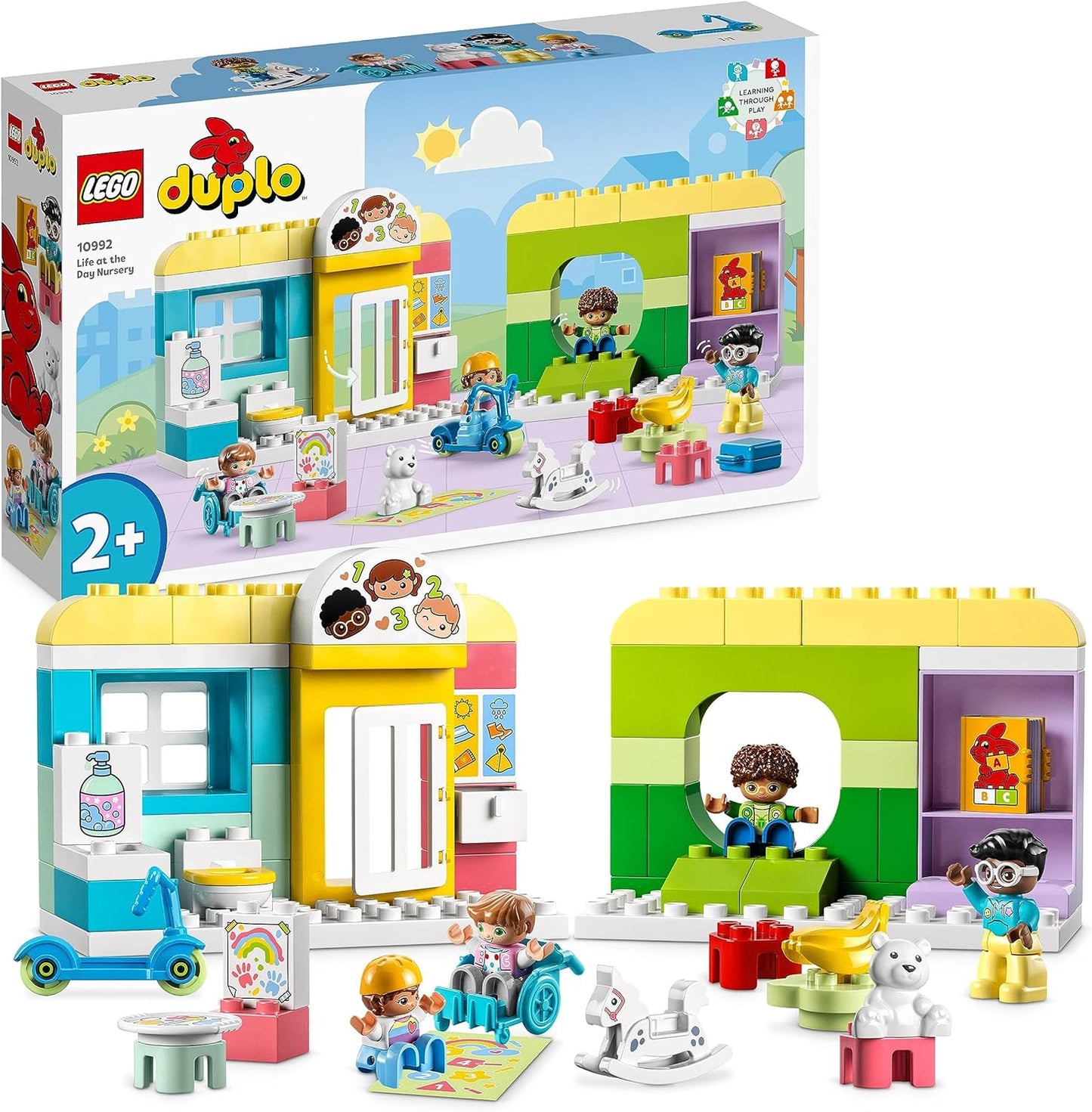 LEGO 10992 Duplo Fun in Nursery, Learning Toy for Toddlers from 2 Years, Set with Building Blocks and 4 Figures Including Preschool Teacher