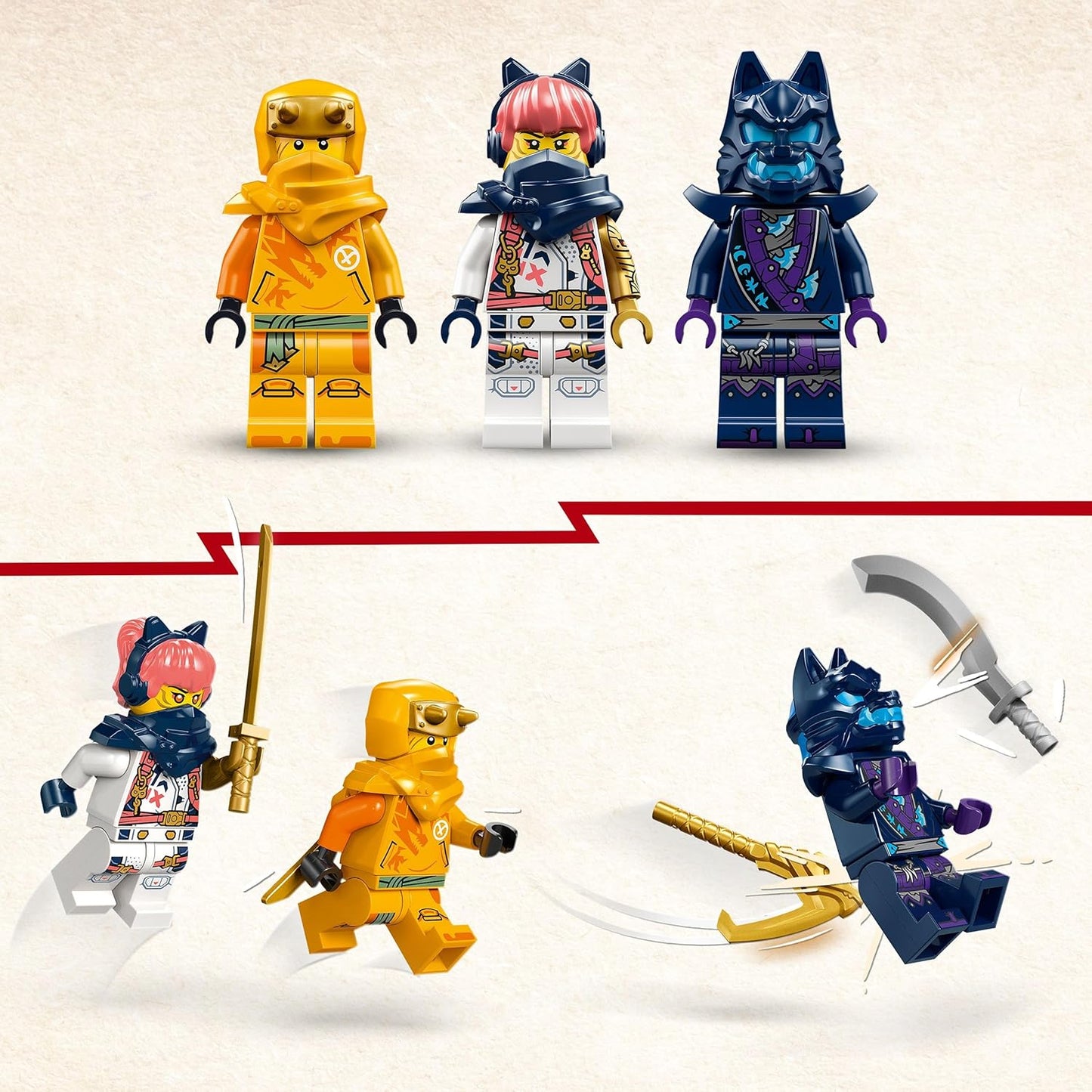 LEGO Ninjago Riyu the Baby Dragon Toy with 3 Mini Figures, Buildable Ninja Toy for 6 Year Old Boys and Girls, Action Packed Gift for Kids 71810