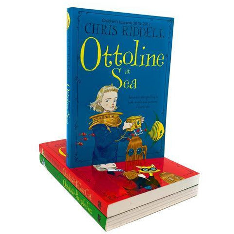 Chris Riddell Ottoline Collection 3 Set - Ottoline at Sea, Ottoline and The Yellow Cat, Ottoline and The Purple Fox