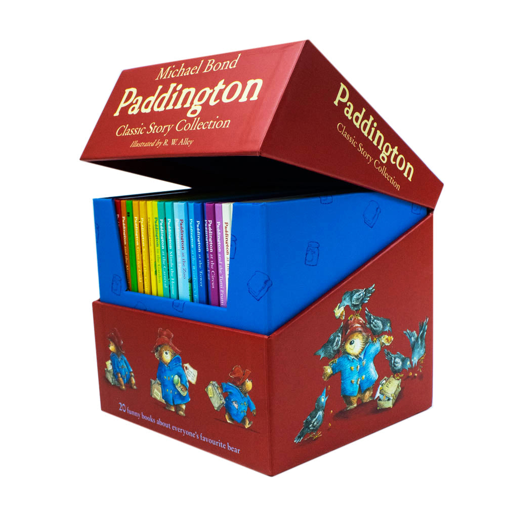 Paddington Classic Story Collection 20 Books Box Set Michael Bond (Paddington, At the Zoo, at St Paul's, the Marmalade Maze, at the Palace, The Tower, Grand Tour, Carnival, Goes for Gold, Christmas Surprise & More)