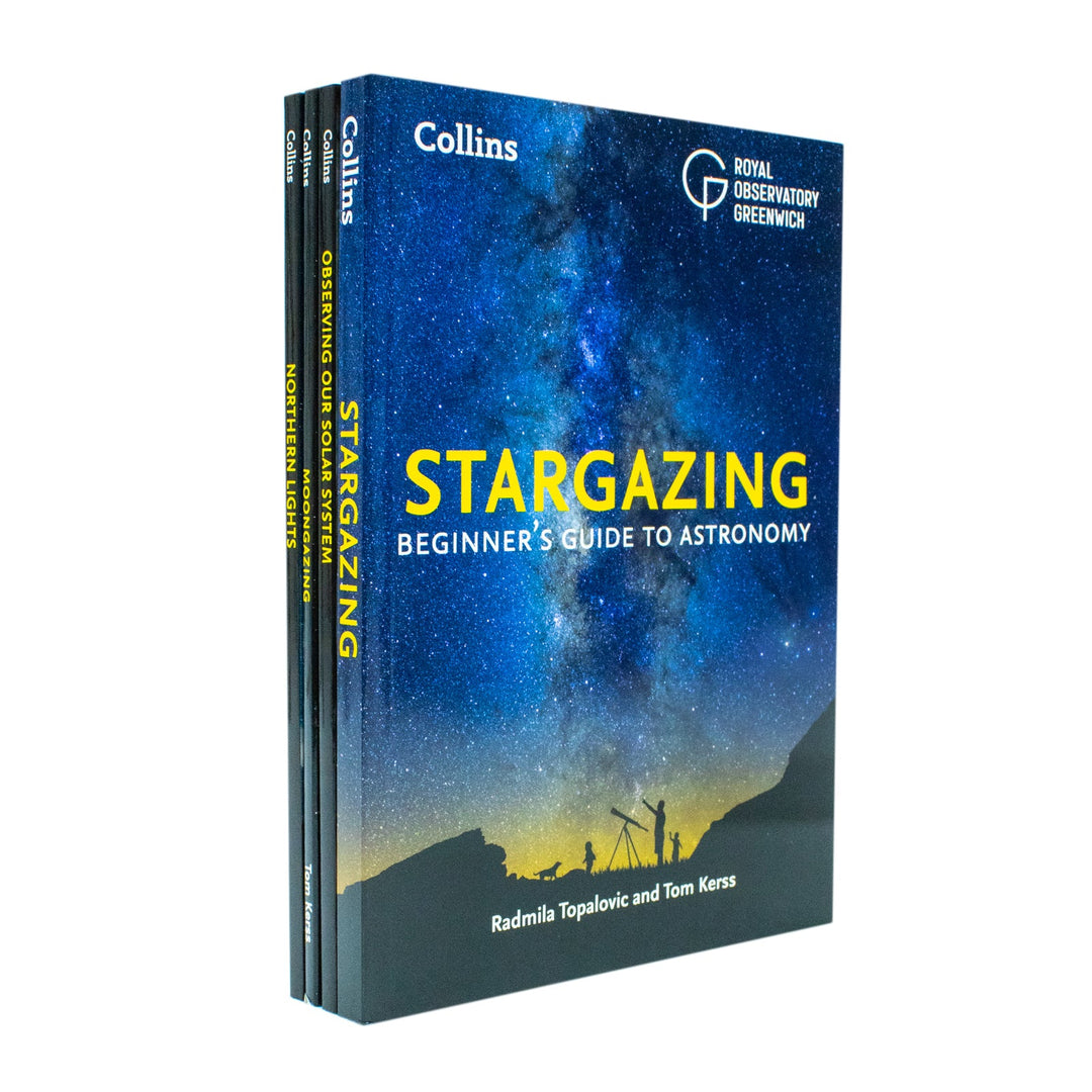 Beginner's Guides of Astronomy 4 Books Collection Box Set, Stargazing, Moongazing, Northern Lights and Observing our Solar System for 12+