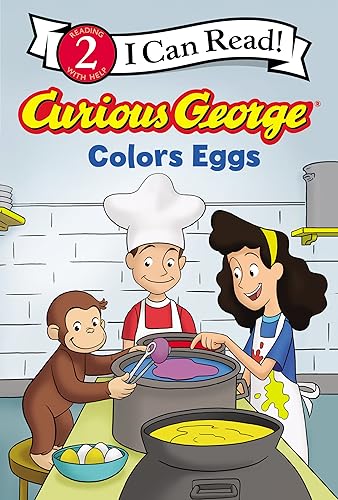 Curious George Colors Eggs (Curious George, I Can Read, Level 2)