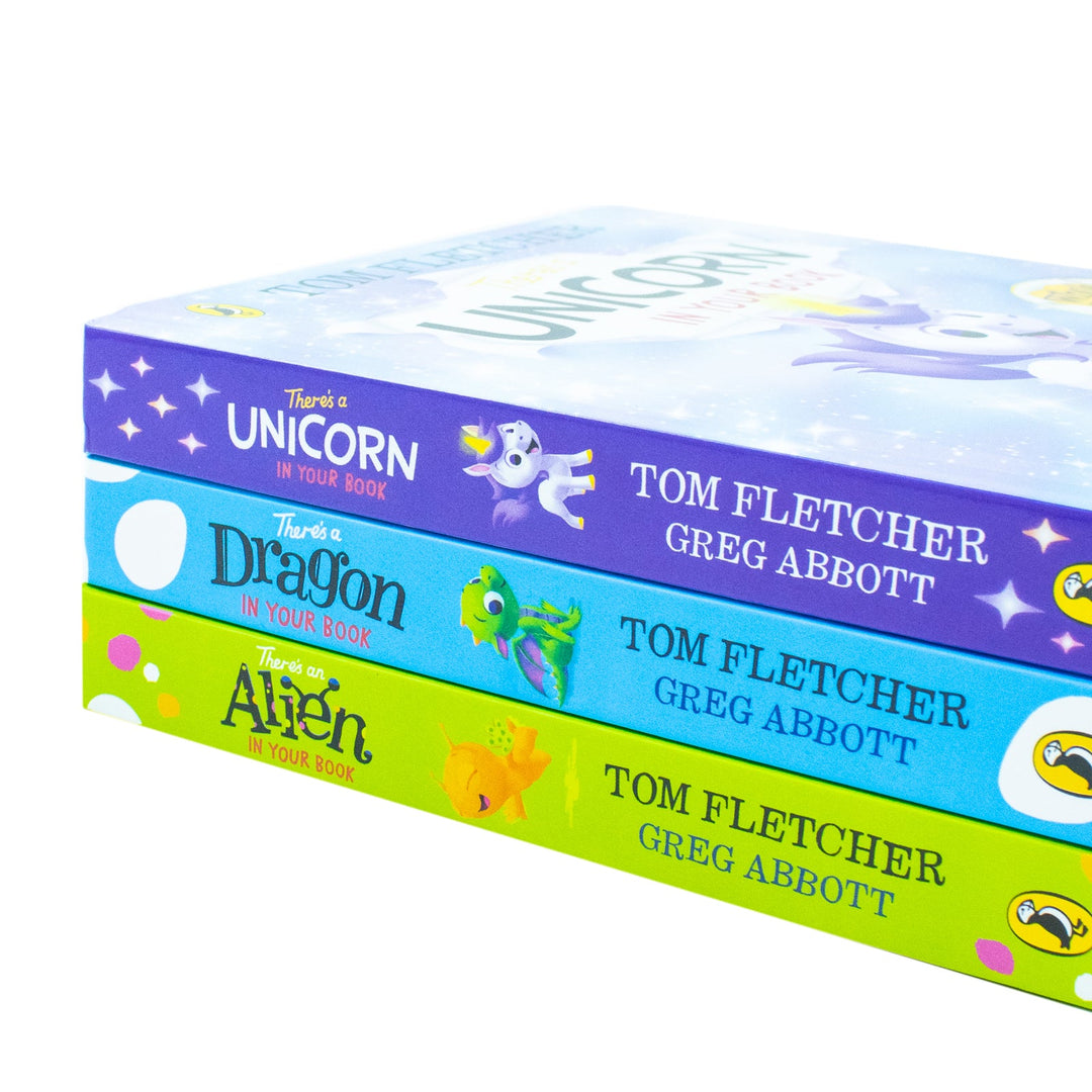 Who's In Your Book? Series By Tom Fletcher 3 Picture Books Collection Set ( Alien, Dragon, Unicorn )