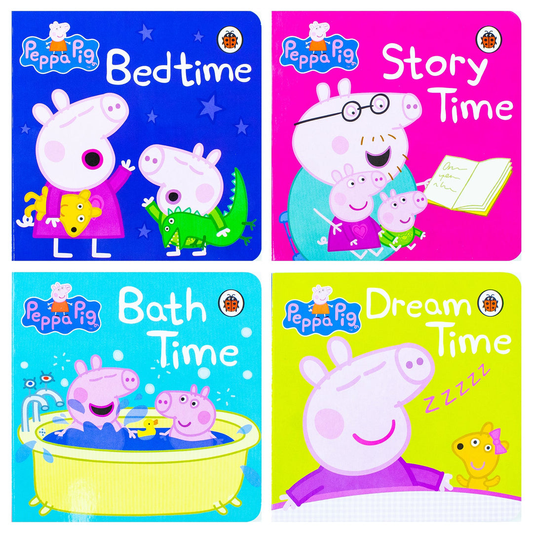 Peppa Pig Bedtime Library Collection 4 Book Set (Dream Time, Bedtime, Story Time, Bath Time)