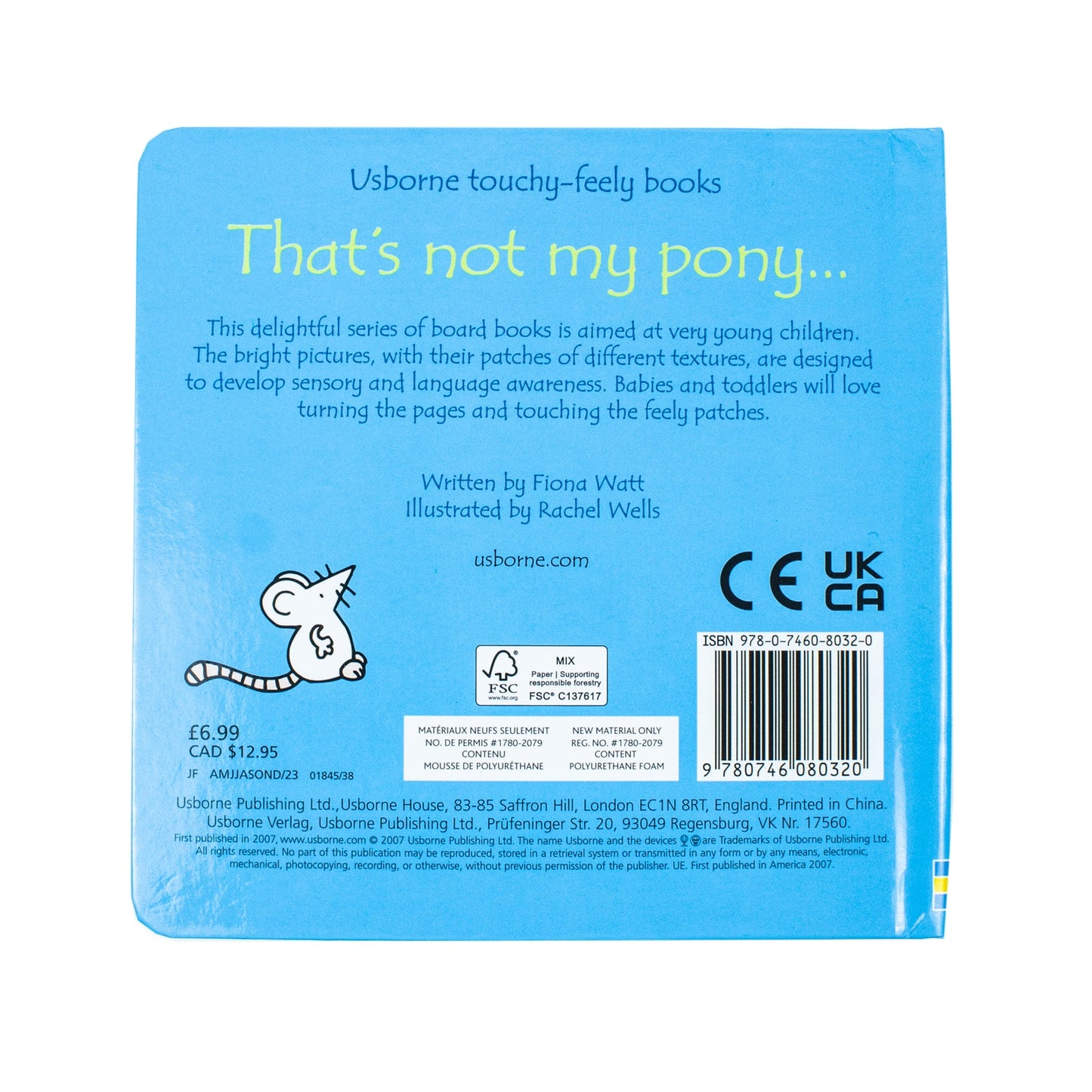 Usborne Touchy Feely Это не мой пони Фиона Уотт