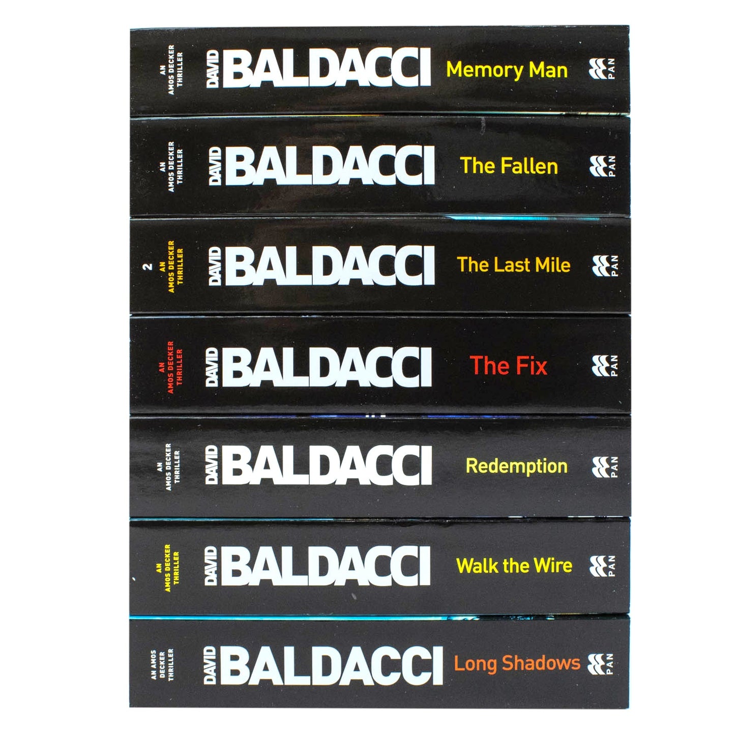 David Baldacci Amos Decker Series 7 Books Collection Set (Memory Man, The Last Mile, The Fix, The Fallen, Redemption & More)