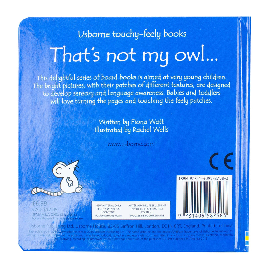 Thats Not My Owl (Usborne Touchy-Feely Board Books) By Fiona Watt