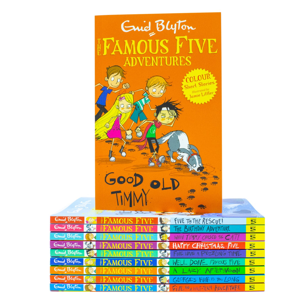 Enid Blyton Famous Five Adventures Short Story Collection 10 Books Box Set