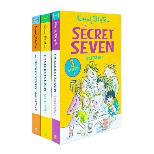 Enid Blyton The Secret Seven 9 Story Collection in 3 Books Set