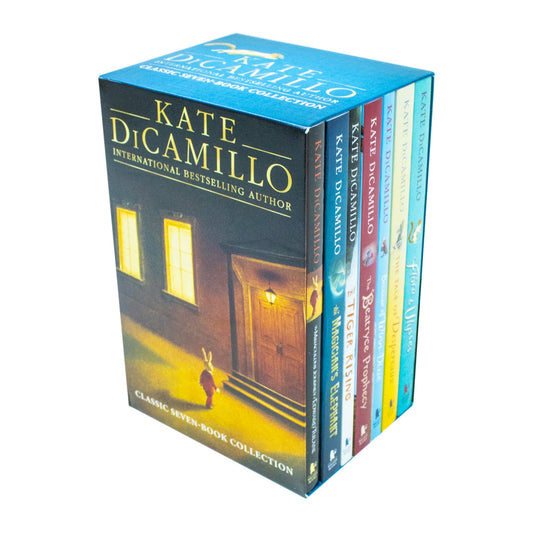 Kate Dicamillo Collection 7 Books Box Set (The Miraculous Journey of Edward Tulane, Magician's Elephant, Tiger Rising, Beatryce Prophecy, Because of Winn-Dixie, Tale of Despereaux & Flora & Ulysses)