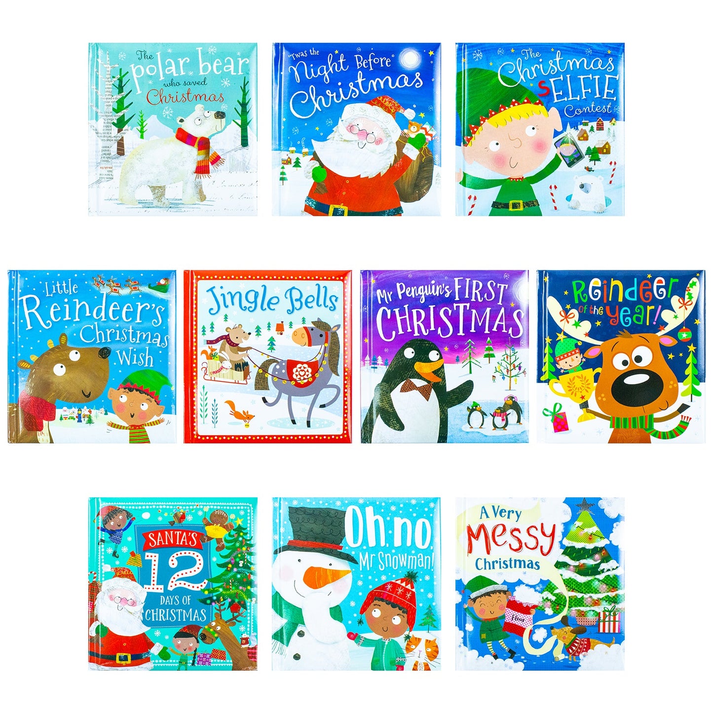 Christmas Storybook Collection 10 Books Set Board Book - Ιδανικό για ηλικίες 0-5 ετών - Διασκεδαστικά και συναρπαστικά βιβλία ιστοριών