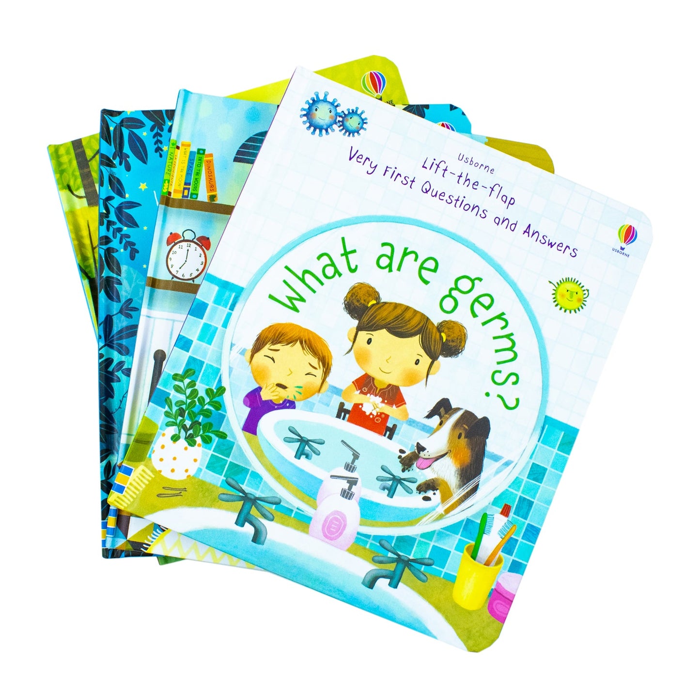 Usborne Lift-The-Flap Very First Questions and Answers Collection 2 - 4 Books set (Τι είναι τα αστέρια, τι είναι το poo, Τι είναι τα μικρόβια, Γιατί πρέπει να πάω για ύπνο)