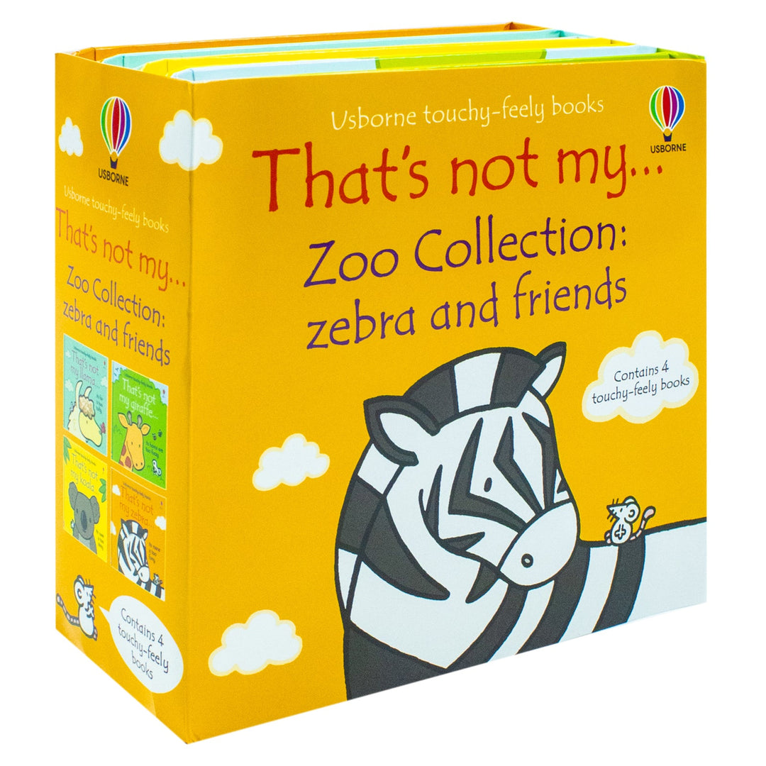 Usborne Touchy-Feely Thats not My Zoo Collection : Zebra and Friends 4 Books Collection Set