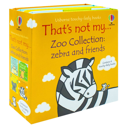 Usborne Touchy-Feely Thats not My Zoo Collection : Zebra and Friends 4 Books Collection Set