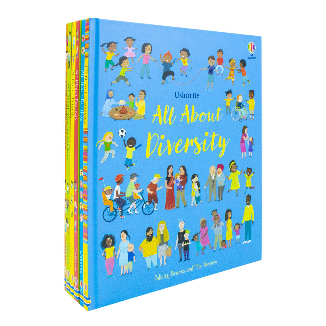 Usborne All About Feelings My First Books 6 Books Set By Felicity Brooks (All About Feelings, All About Families, All About Diversity, All About Friends, Worries and Fears & You and Your Body)