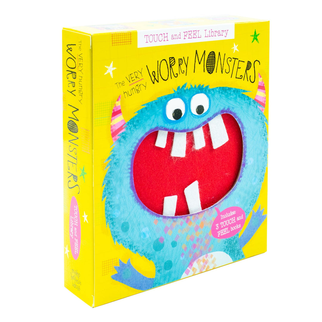 The Very Hungry Worry Monsters Touch and Feel Library Collection By Rosie Greening 3 Books Box Set