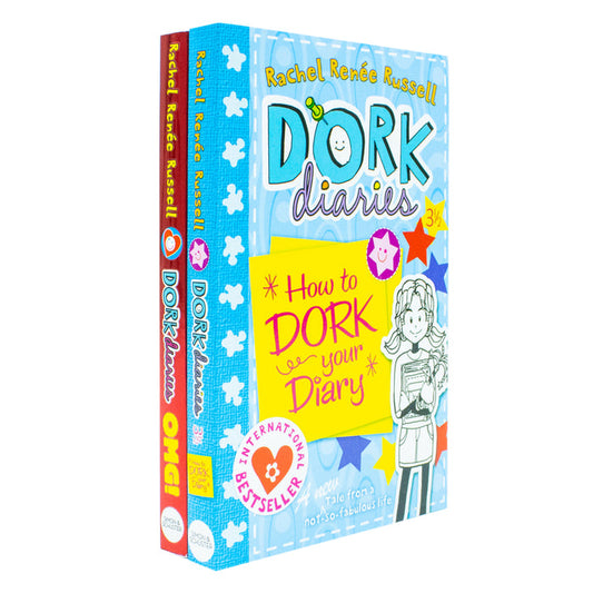 Dork Diaries 2 Books Collection Set by Rachel Renee Russell (Dork Diaries OMG: All About Me Diary & Dork Diaries 3 half : How to Dork Your Diary)