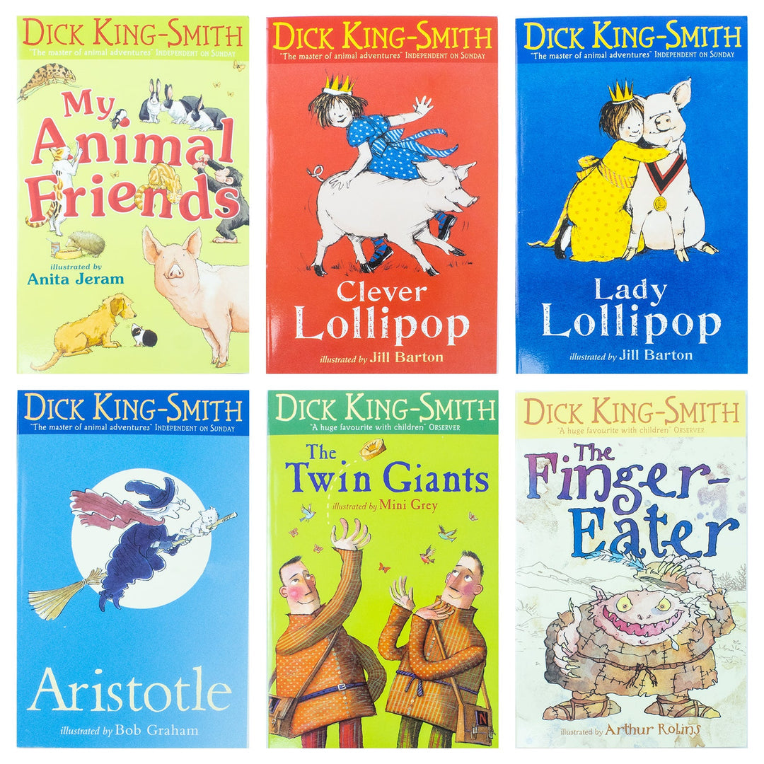 Dick King Smith Collection 6 Books Set in Paperback Format for 8+ Years Kids Featuring Engaging Stories and Adventures