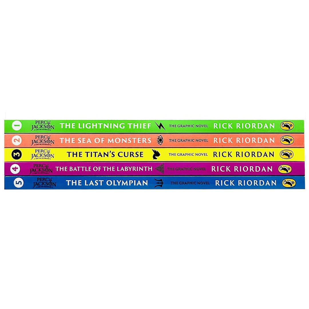 Percy Jackson Graphic Novels 5 Books Collection Set by Rick Riordon, The Lightning Thief...