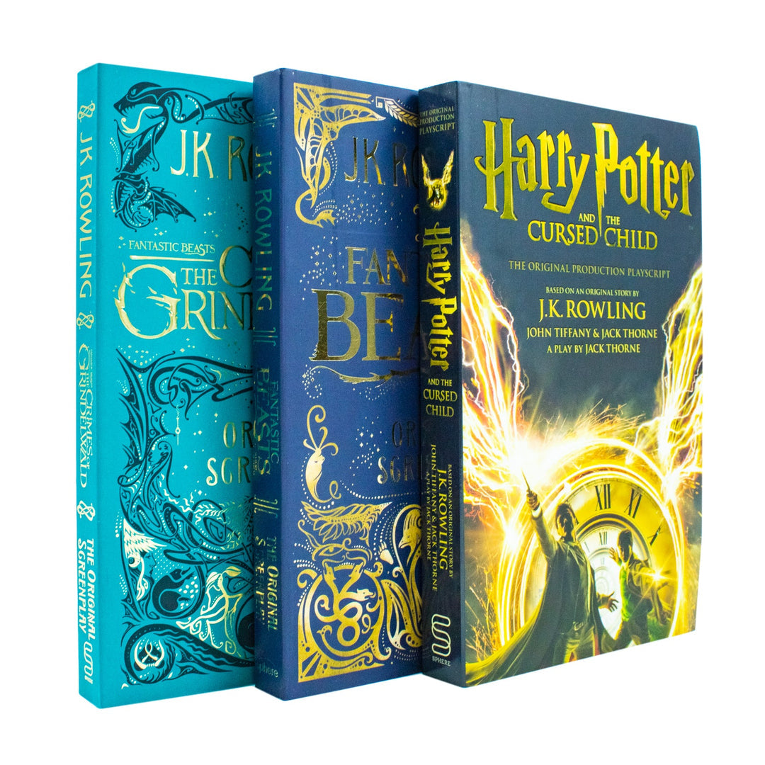 J.K. Rowling Collection 3 Books Screenplay Set (Fantastic Beasts and Where to Find Them, The Crimes of Grindelwald, Harry Potter and the Cursed Child - Parts One and Two)