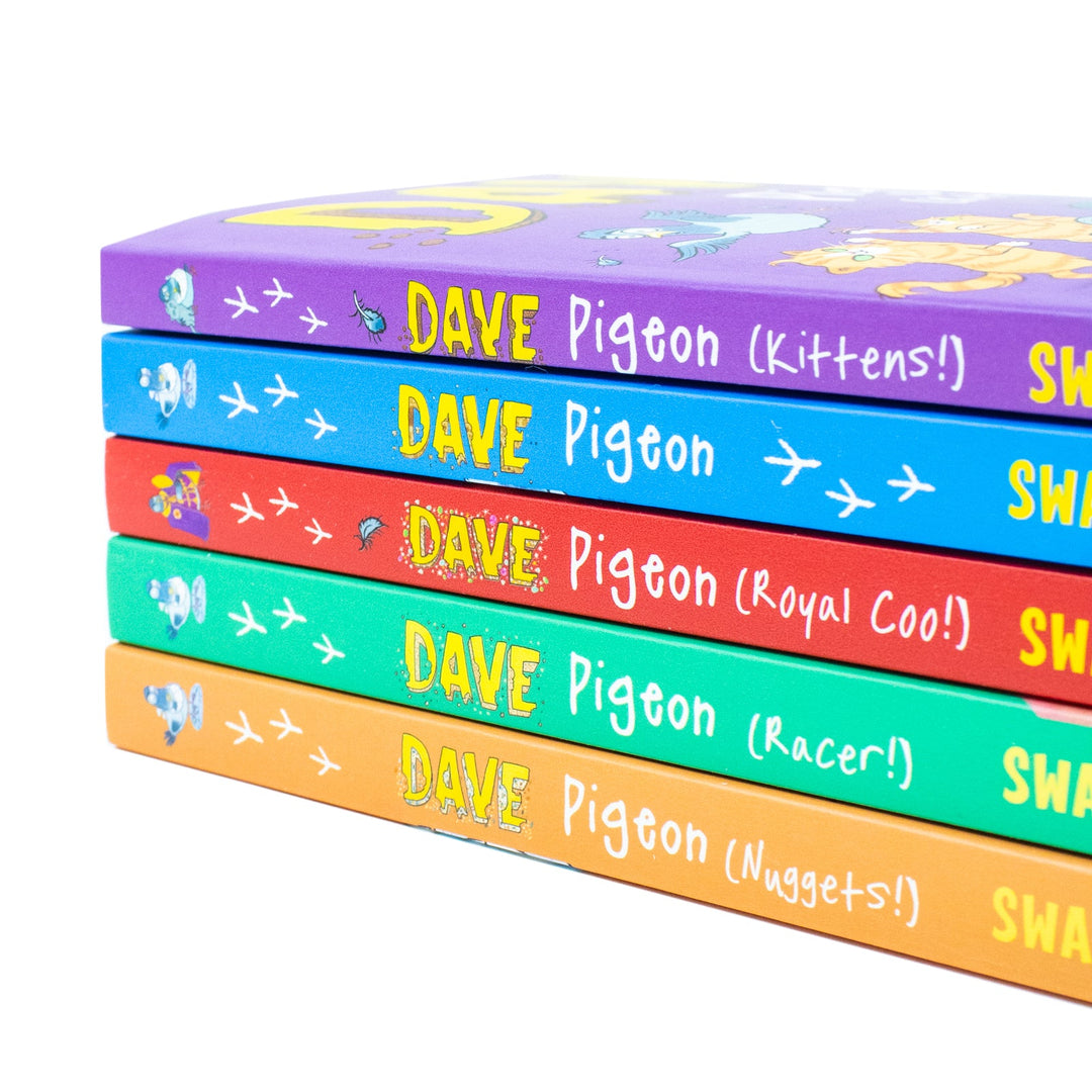 Dave Pigeon Collection 5 Books Set By Swapna Haddow (Dave Pigeon, Nuggets, Racer, Royal Coo! & Kittens!)