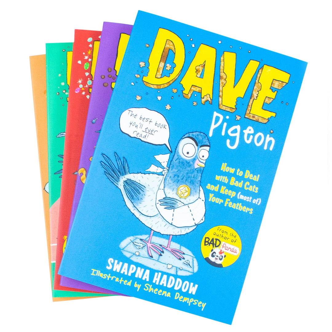 Dave Pigeon Collection 5 Books Set By Swapna Haddow (Dave Pigeon, Nuggets, Racer, Royal Coo! & Kittens!)